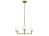 Visual Comfort Studio Hartley 3-Light Burnished Brass Candelabra Chandelier