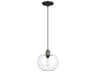 Visual Comfort Studio Mela 1-Light Aged Iron Black Mini Pendant