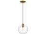 Visual Comfort Studio Mela 1-Light Burnished Brass Mini Pendant