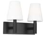 Visual Comfort Studio Beckham Classic 2-Light Aged Iron Black Vanity Light