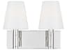 Visual Comfort Studio Beckham Classic 2-Light Polished Nickel Vanity Light
