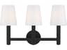 Visual Comfort Studio Logan 3-Light Aged Iron Black Vanity Light