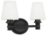 Visual Comfort Studio Xavierre 2-Light Aged Iron Black Vanity Light