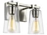 Visual Comfort Studio Mercer 2-Light Satin Nickel Vanity Light