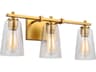 Visual Comfort Studio Mercer 3-Light Burnished Brass Vanity Light