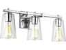 Visual Comfort Studio Mercer 3-Light Chrome Vanity Light