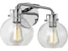 Visual Comfort Studio Clara 2-Light Chrome Vanity Light
