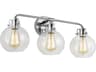 Visual Comfort Studio Clara 3-Light Chrome Vanity Light