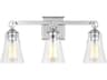Visual Comfort Studio Monterro 3-Light Chrome Vanity Light