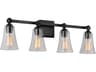 Visual Comfort Studio Monterro 3-Light Aged Iron Black Vanity Light
