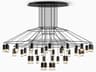 Vibia Wireflow 42-Light Black Geometric Pendant