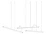 Vibia Halo Lineal 3-Light White Linear Island Pendant