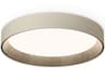 Vibia Duo Petra 1-Light Cream Off White Drum Flush Mount