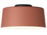 Vibia Tube 1-Light Terra Red Drum Flush Mount
