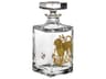 Vista Alegre Golden Whisky Decanter with Gold Dog