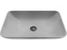Vigo Lorca Gothic Gray Concreto Stone Rectangular Vessel Bathroom Sink