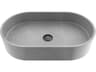 Vigo Sagrada Gothic Gray Concreto Stone Oval Vessel Bathroom Sink