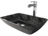 Vigo Onyx Gray 18" Rectangular Vessel Bathroom Sink Set with Chrome Niko 1-Lever Faucet and Drain