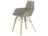 Vondom Faz Wood Beech Beige Arm Dining Chair Set of 4