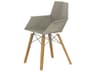 Vondom Faz Wood Beech Beige Arm Dining Chair Set of 4
