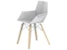 Vondom Faz Wood Beech White Arm Dining Chair Set of 4