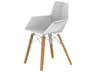 Vondom Faz Wood Beech White Arm Dining Chair Set of 4