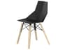 Vondom Faz Wood Beech Black Side Dining Chair Set of 4
