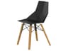 Vondom Faz Wood Beech Black Side Dining Chair Set of 4