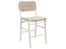 Worlds Away Hardwood Matte White Lacquer Counter Stool