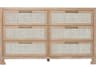 Worlds Away 6-Drawers Brown Hardwood Double Dresser