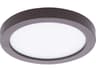 WAC Lighting Round 1-Light Bronze LED Flush Mount