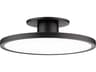 WAC Lighting Twist-N-Lite 1-Light Black Round Semi Flush Mount