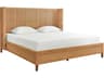 Worlds Away Brown Rattan Wood King Platform Bed