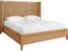 Worlds Away Brown Rattan Wood Queen Platform Bed