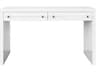Worlds Away Glossy White Lacquer Hardwood Secretary Desk