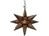 Worlds Away Tin Star Brown Sputnik Pendant