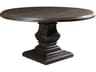 World Interiors Toulon Round Wood Vintage Brown Dining Table