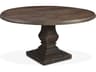 World Interiors Toulon Round Wood Weathered Mango Dining Table