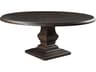 World Interiors Toulon Round Wood Vintage Brown Dining Table