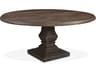World Interiors Toulon Round Wood Weathered Mango Dining Table