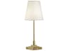 Wildwood Anderson Antique Brass White Linen Table Lamp