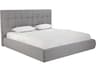 Whiteline Modern Living Dexter Grey Upholstered King Platform Bed
