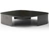 Whiteline Modern Living Tori Square Ceramic Black Gold Coffee Table