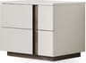 Whiteline Modern Living Romina 2-Drawers Gray Walnut Wood Nightstand