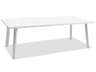 Whiteline Modern Living Outdoor Rio White Aluminum Rectangular Dining Table