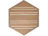 Woodard Extruded Aluminum Tri-Slat Hexagonal Table Top