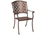 Woodard Casa Cast Aluminum Stackable Outdoor Dining Arm Chair