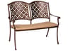 Woodard Casa Cast Aluminum Outdoor Patio Bench with Cushion