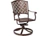 Woodard Casa Cast Aluminum Swivel Rocker Patio Dining Arm Chair