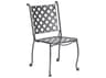 Woodard Maddox Wrought Iron Stackable Bistro Side Chair with Cushion
